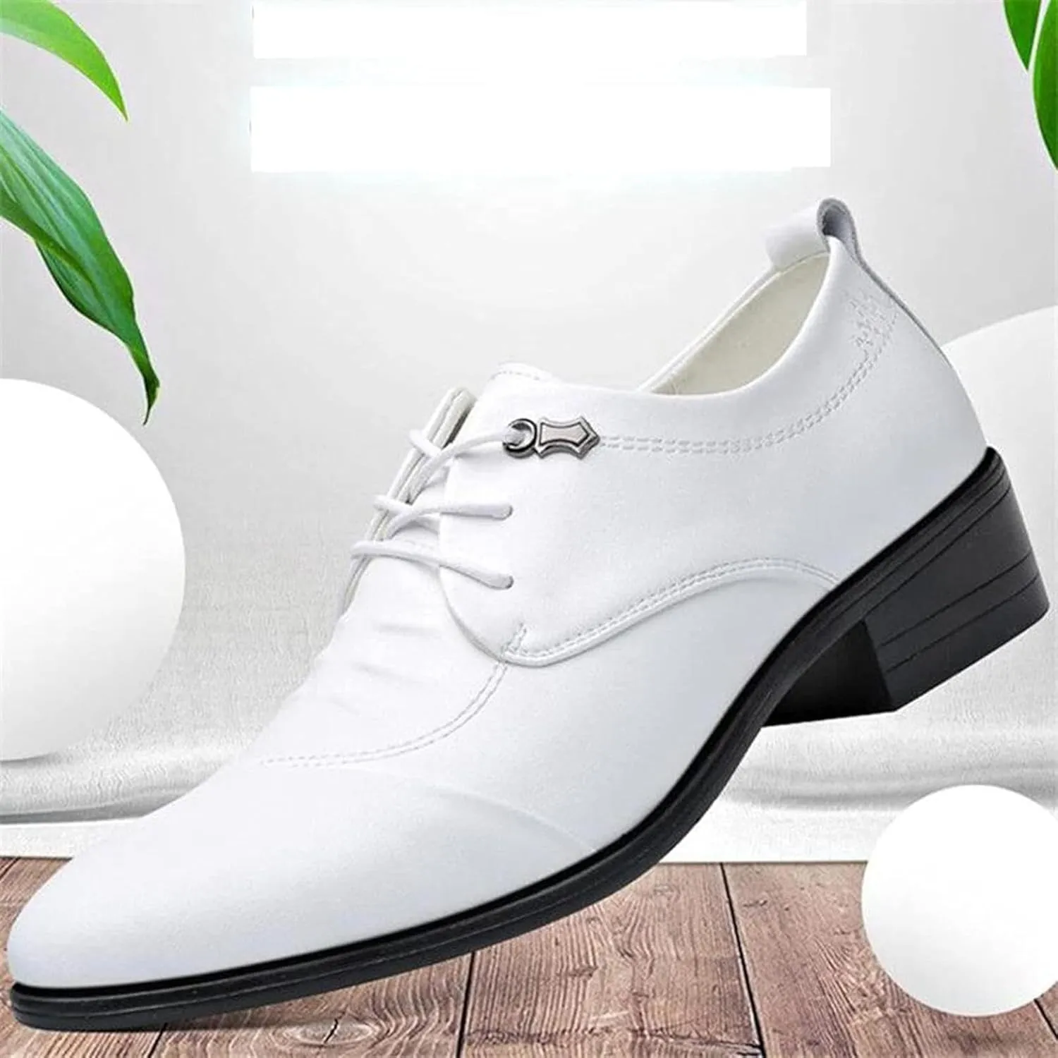Formal Business Shoes, Men's Gentlemen Pointed Wedding Shoes, Classic Leather Shoes, Spring Casual Low Top, Low Heel Office Shoes