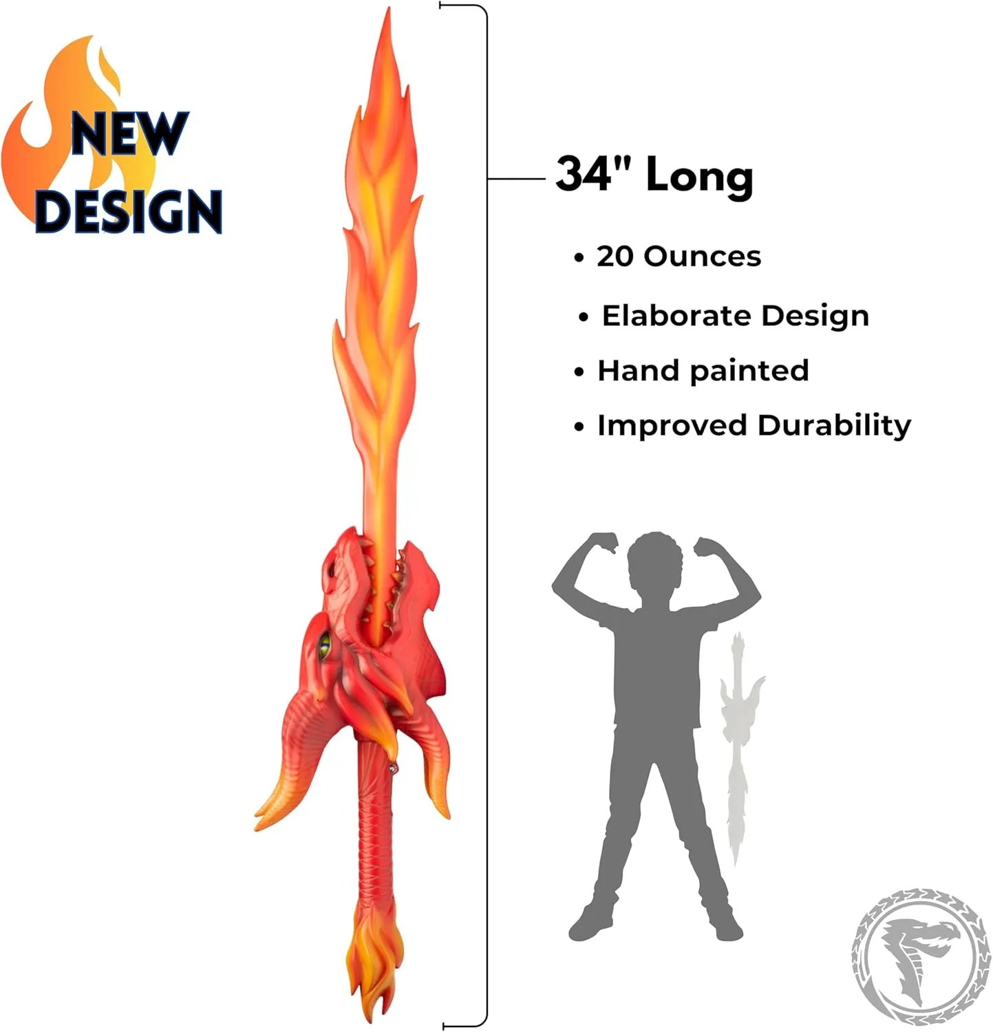 Formidable Toys - 32" Foam Swords for Kids - Mix & Match Designs - Pretend Play & Knight Toys - Fun Foam Weapons for Adults & Kids