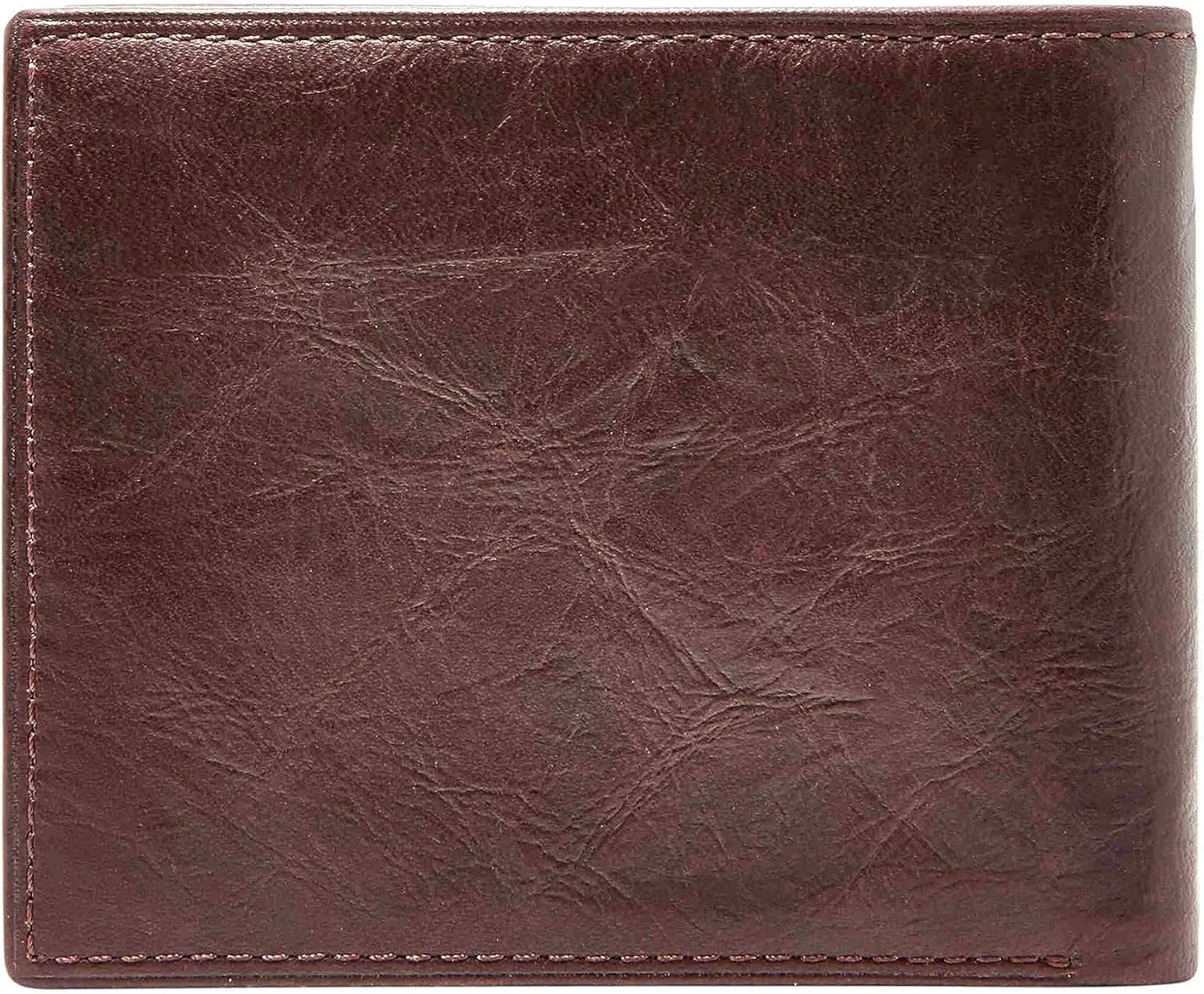 Fossil Men's Leather Bifold Wallet with Flip ID Window for Men