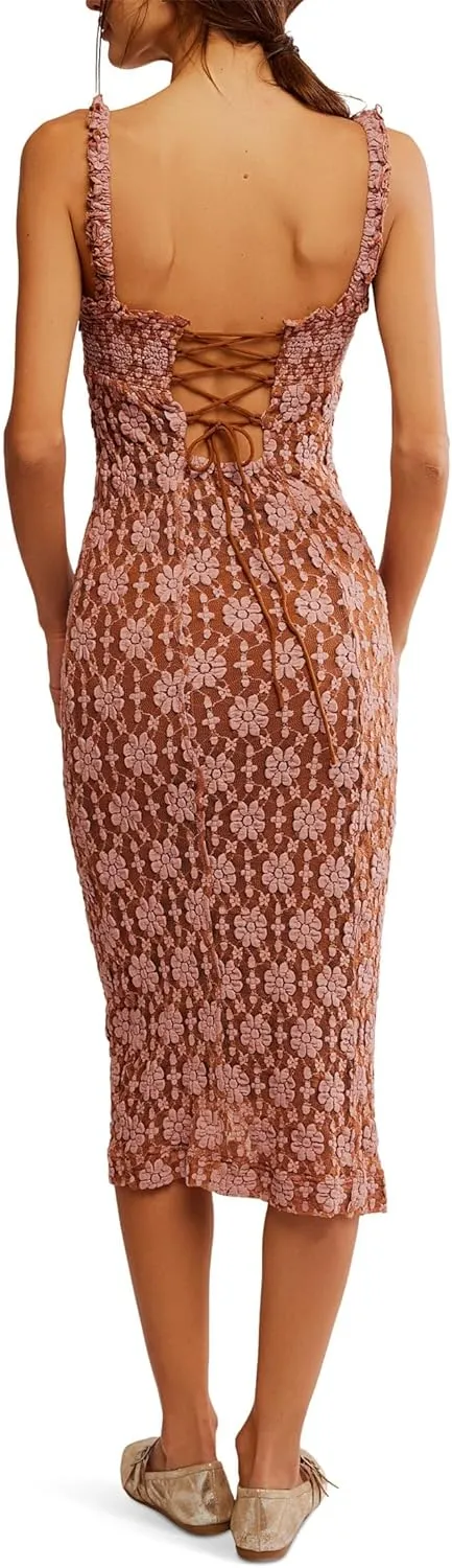 Free People Women's Lucinda Lace Midi