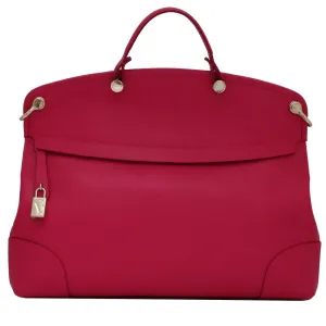 Furla Piper Top Handle Saffiano Leather Tote Bag- Gloss