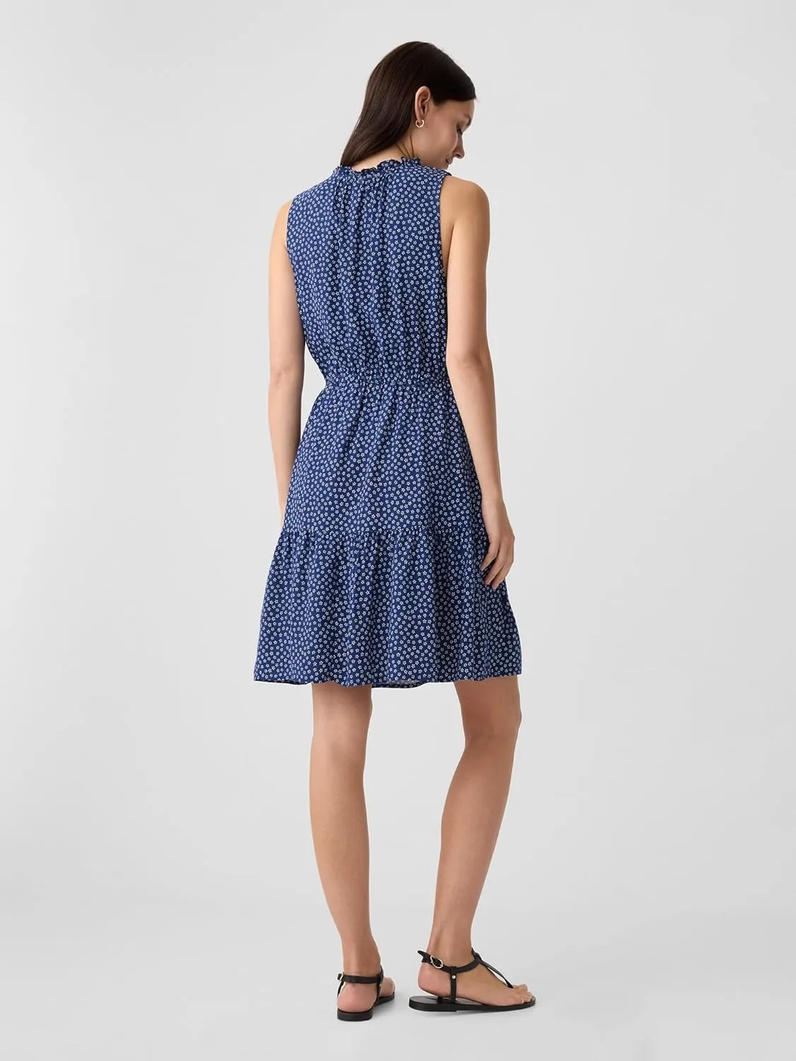 GAP Women's Sleeveless Split Neck Dress
