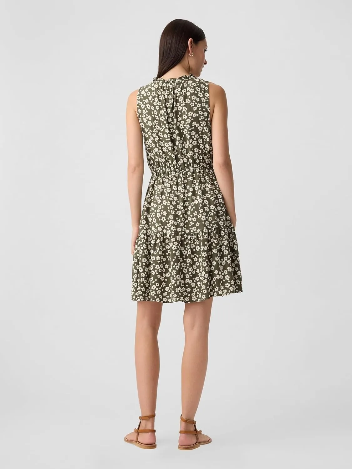 GAP Women's Sleeveless Split Neck Dress