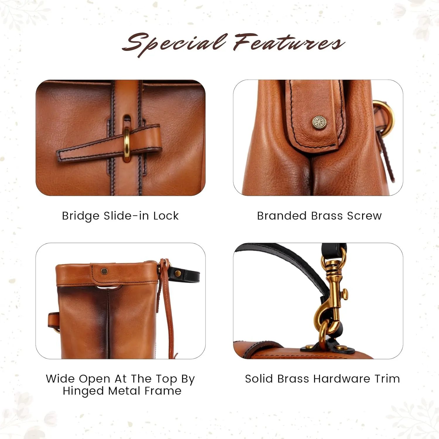 Genuine Leather Backpack Purse for Women Convertible Shoulder Bag Fashion Casual Backpack Ladies Leather Shoulderbag (Chestnut Ombre)