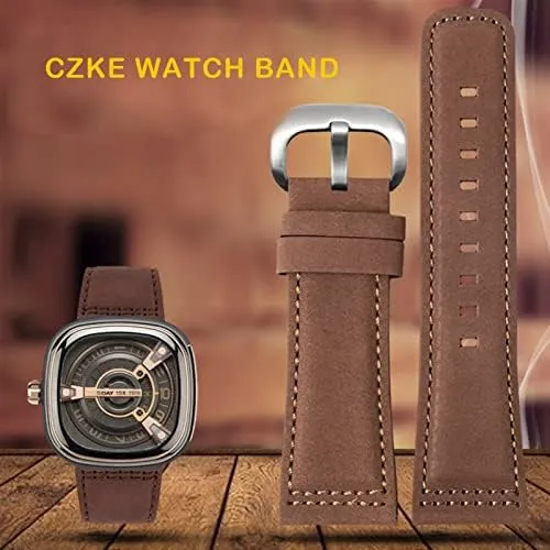 Genuine Leather strap for sevenfriday Watch Band Q203 M203 P1 P2 S2 M2 Q2 03 01 02 Brown blue 28mm cowhide watch strap