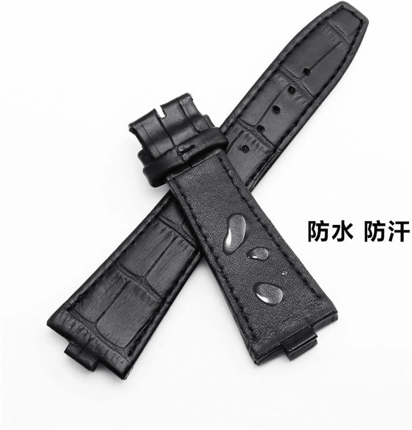 Genuine leather strap is suitable for Vacheron Constantin OVERSEAS Series 4500V 5500V P47040 stainless steel buckle