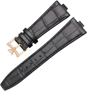 Genuine leather strap is suitable for Vacheron Constantin OVERSEAS Series 4500V 5500V P47040 stainless steel buckle