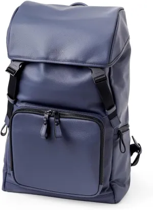 Genuine Leather Travel Backpack Locus, Made In Japan, No.672703, Navy