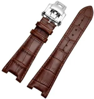Genuine Leather Watch Band Fit For Patek Philippe 5711 5712G Nautilus Brown Black Blue Soft Cowhide Watch Straps 25mmX13mm