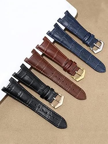 Genuine Leather Watch Band For Patek for Philippe 5711 5712G Nautilus Watchs Men and Women Special Notch 25mm*12mm Watch Strap