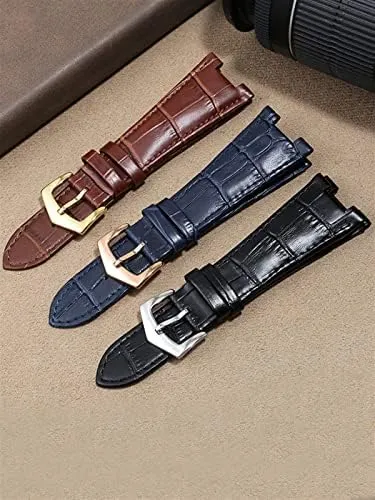 Genuine Leather Watch Band For Patek for Philippe 5711 5712G Nautilus Watchs Men and Women Special Notch 25mm*12mm Watch Strap