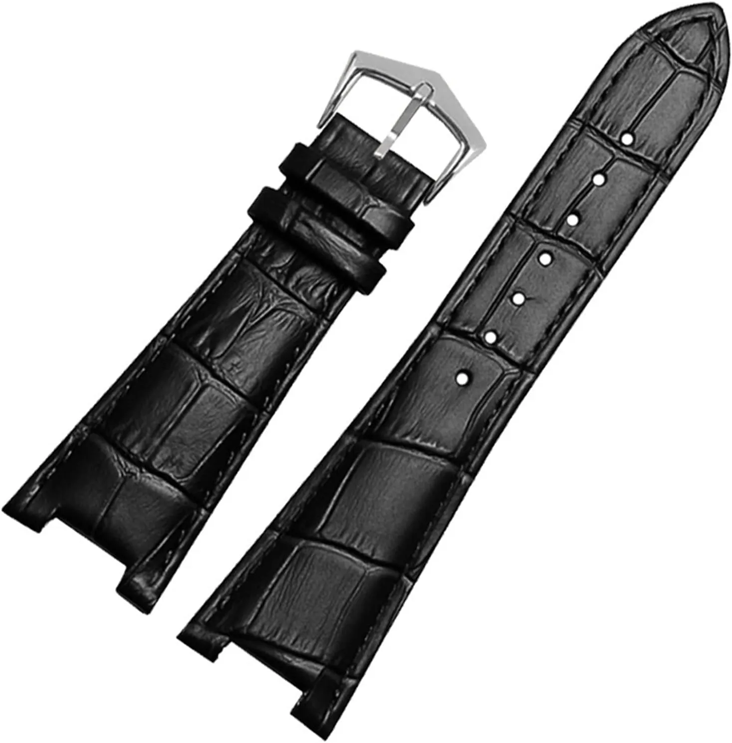 Genuine Leather Watch Band For Patek Philippe 5711 5712G Nautilus Watchs Men And Women Special Notch Watch Strap 25mm*12mm