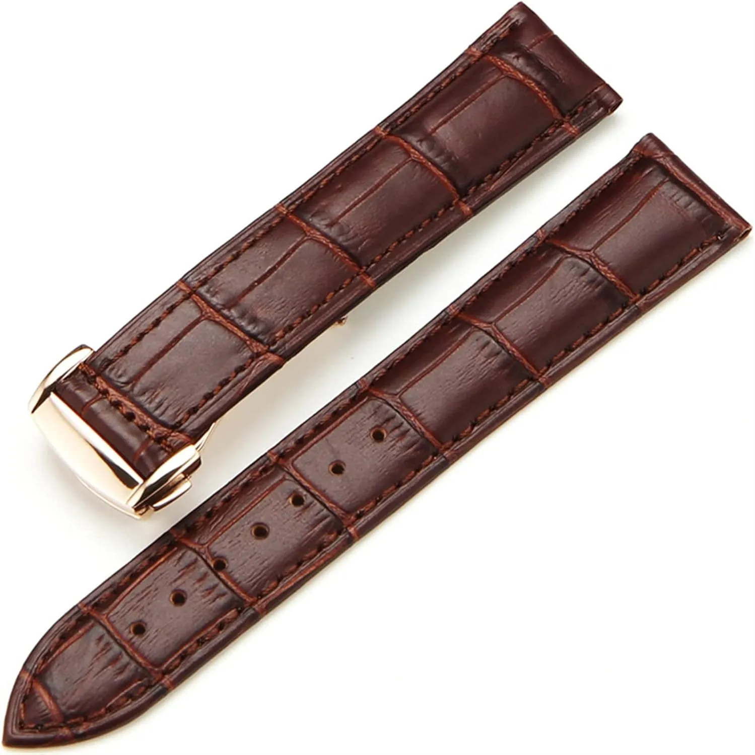 Genuine Leather Watch Strap for Omega Watch Seamaster wristband 19mm 20mm 22mm Deployant Clasp Black Brown Watchband Bracelet