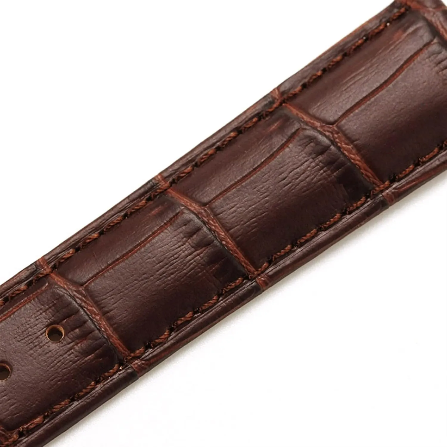 Genuine Leather Watch Strap for Omega Watch Seamaster wristband 19mm 20mm 22mm Deployant Clasp Black Brown Watchband Bracelet