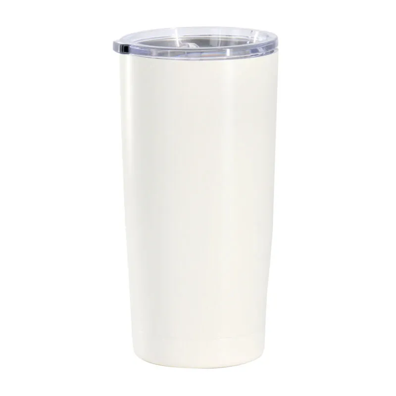 Gibson Home Marina 18oz Stainless Steel Thermal Tumbler with Acrylic Lid in Crea