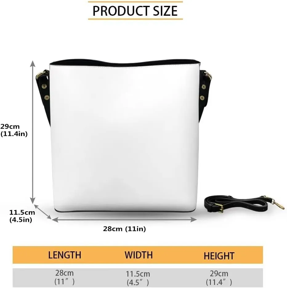 GIFTPUZZ 2 Pack Set Bucket Bag  Wallet for Women Leather Crossbody Bag Long Style Purse with Belt Waterproof Handbags