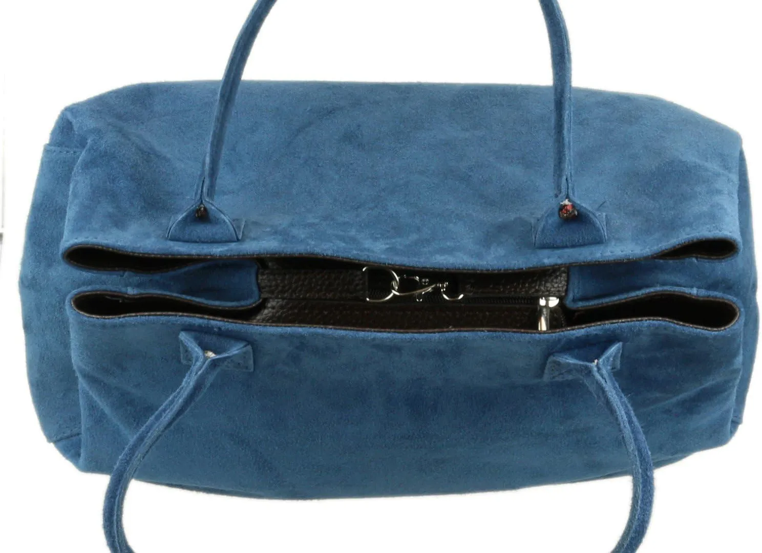 Girly HandBags Womens Expandable Italian Suede Leather Shoulder Bag