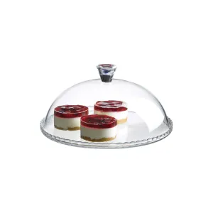 GLASS CAKE PLATE WITH BELL