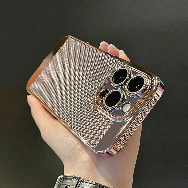 Glossy Plating Cool Feel Hard Back Cover Case For iPhone