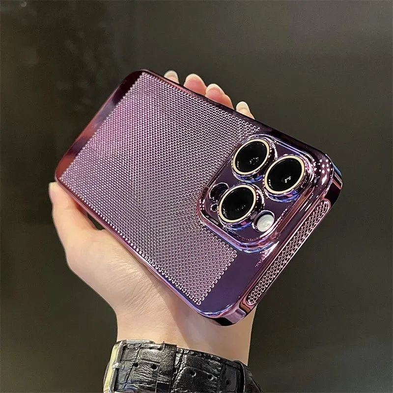 Glossy Plating Cool Feel Hard Back Cover Case For iPhone