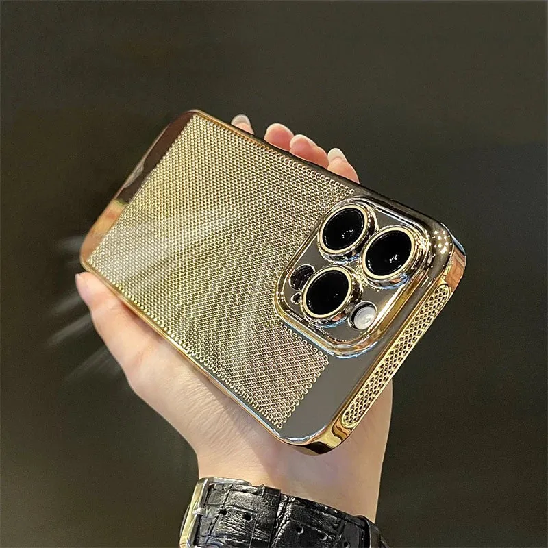 Glossy Plating Cool Feel Hard Back Cover Case For iPhone