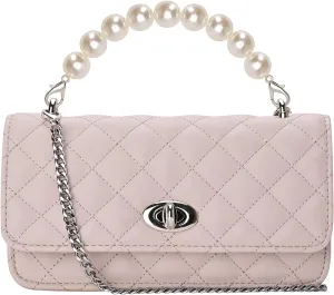 GM LIKKIE Clutch Purse for Women, Evening Envelope Quilted Wallet Bag, Crossbody Foldover Pearl Wedding Shoulder Handbag