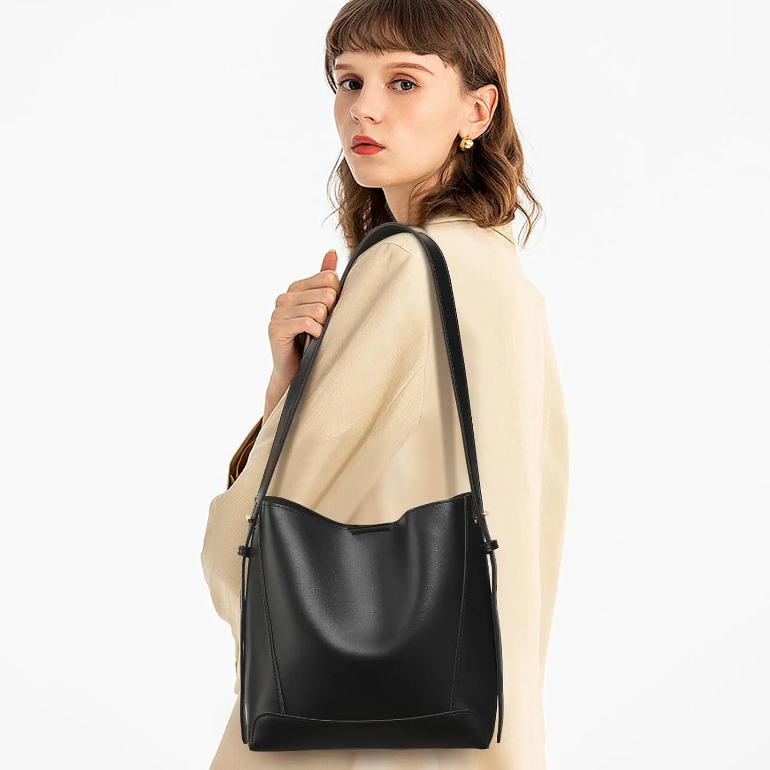 GOIACII Leather Tote Bag for Women - Shoulder Bag with Top Handle