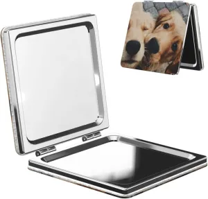 Golden Retriever Puppies Women Small Pocket Mirror Travel Cosmetic Mirror Folding Handheld Makeup Mirror