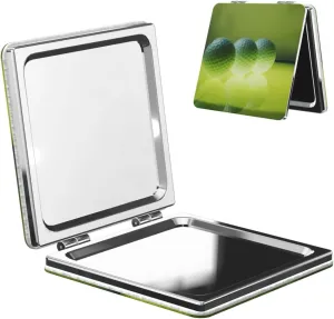 Golf Balls Women Small Pocket Mirror Travel Cosmetic Mirror Folding Handheld Makeup Mirror