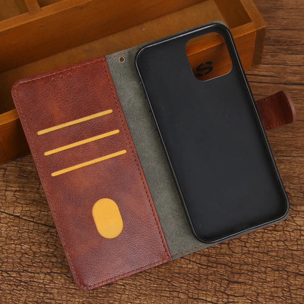 Google Pixel 6A/7/7Pro Mobile Phone Case Simple Lychee Pattern Flip Wallet Card Insertion