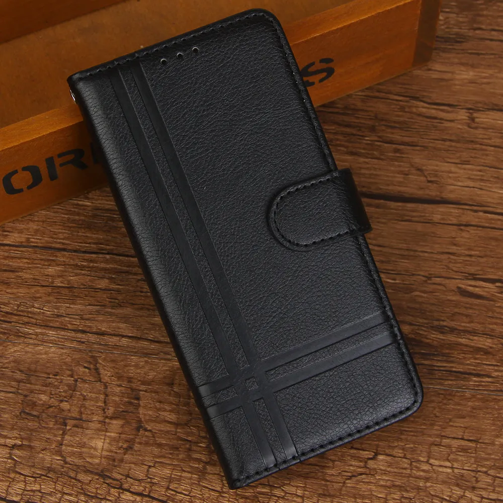 Google Pixel 6A/7/7Pro Mobile Phone Case Simple Lychee Pattern Flip Wallet Card Insertion