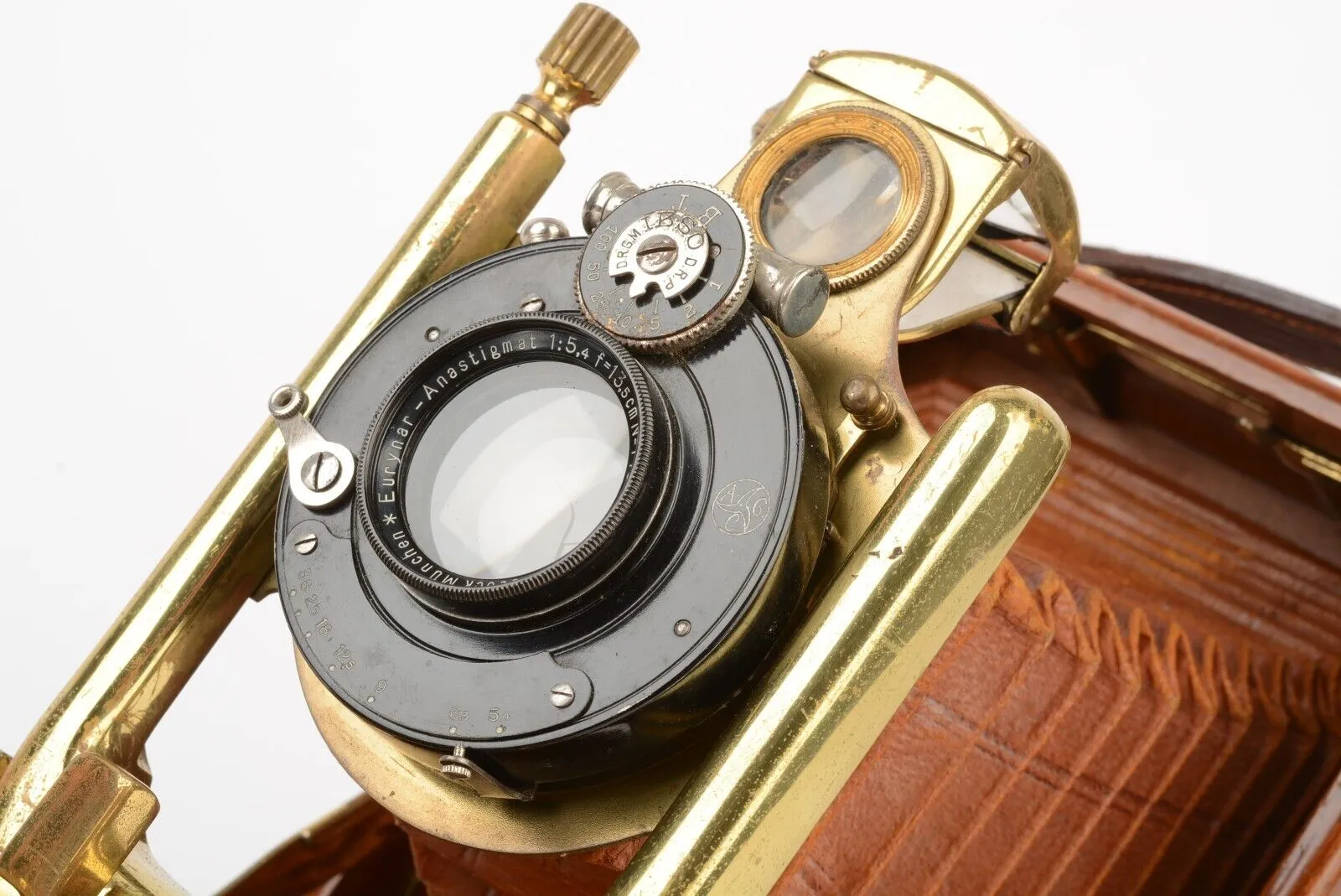 Gorgeous Orionworks 2C 9x12cm Tropen Teak Camera w/ Brass&Brown Elbows   Holders