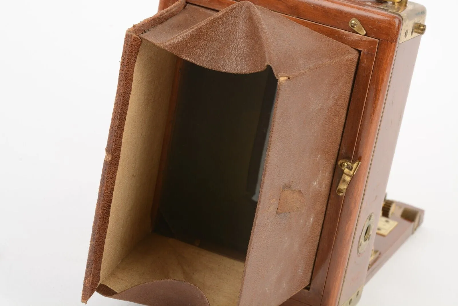 Gorgeous Orionworks 2C 9x12cm Tropen Teak Camera w/ Brass&Brown Elbows   Holders