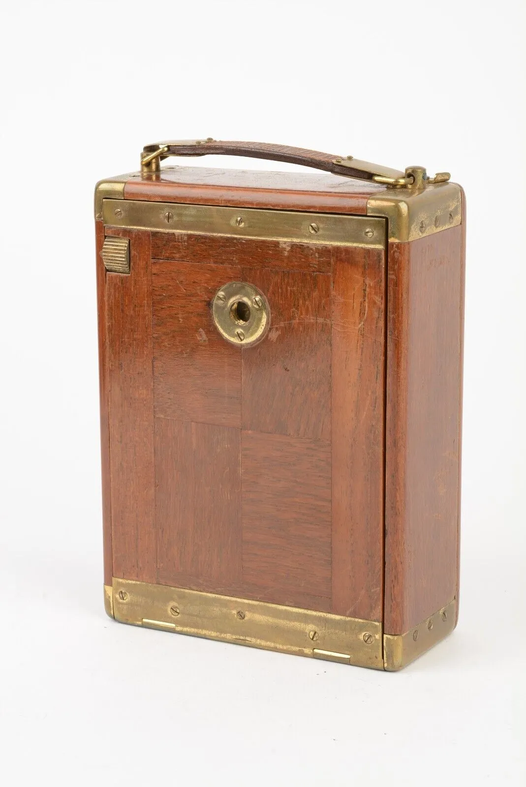 Gorgeous Orionworks 2C 9x12cm Tropen Teak Camera w/ Brass&Brown Elbows   Holders