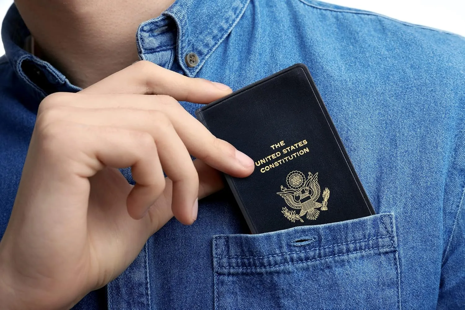 Graphic Image The United States Constitution and Related Documents | Published and Bound in the USA | Genuine Leather Soft Cover | Pocket Size (3.13" x 5.25", Black)