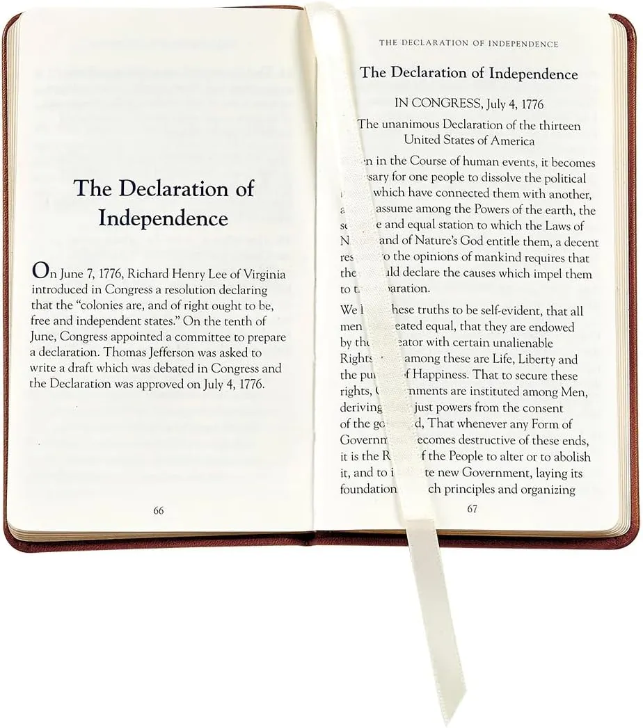 Graphic Image The United States Constitution and Related Documents | Published and Bound in the USA | Genuine Leather Soft Cover | Pocket Size (3.13" x 5.25", Black)