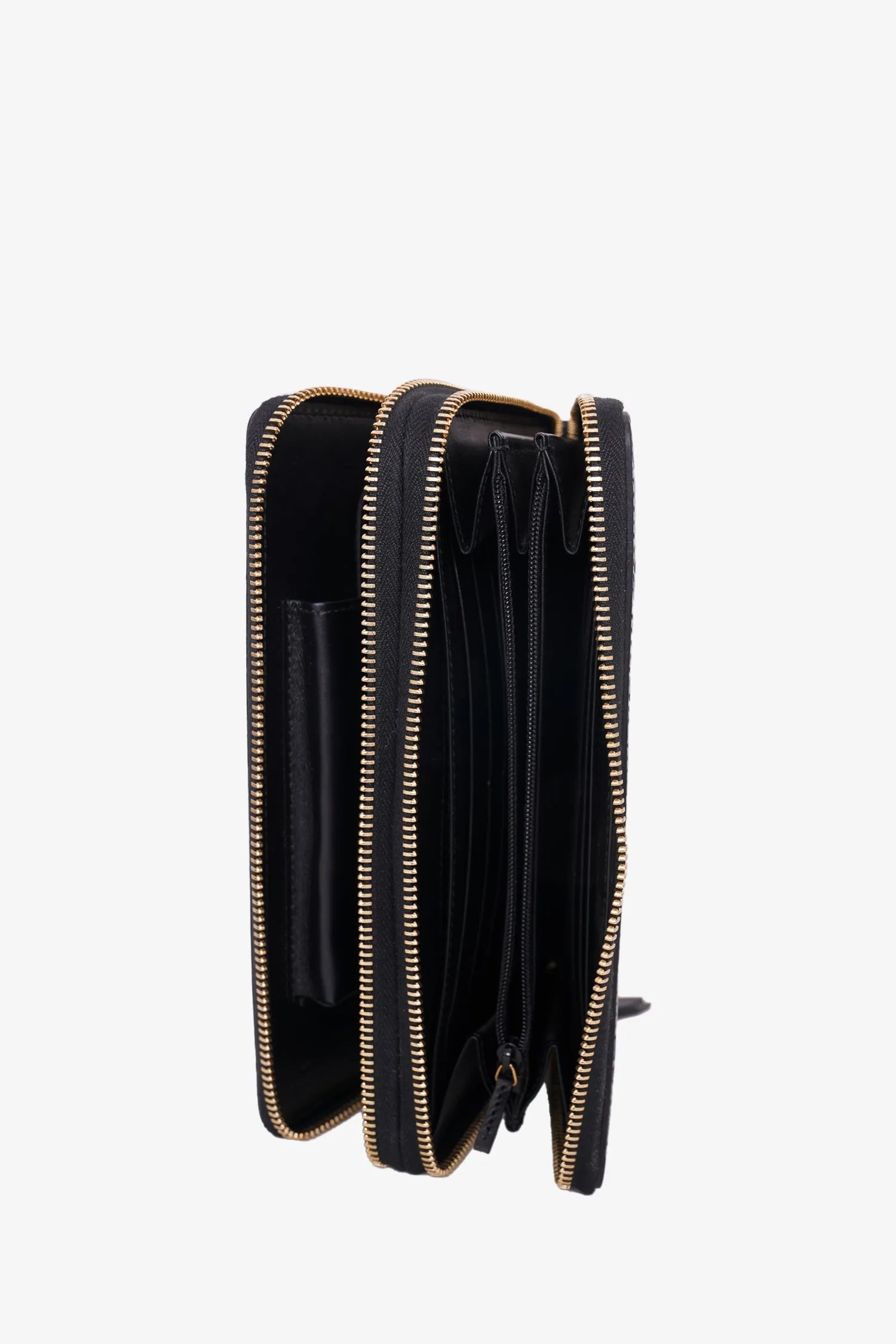 Gucci Black Monogram Leather ‘Guccissima' Travel Document Case