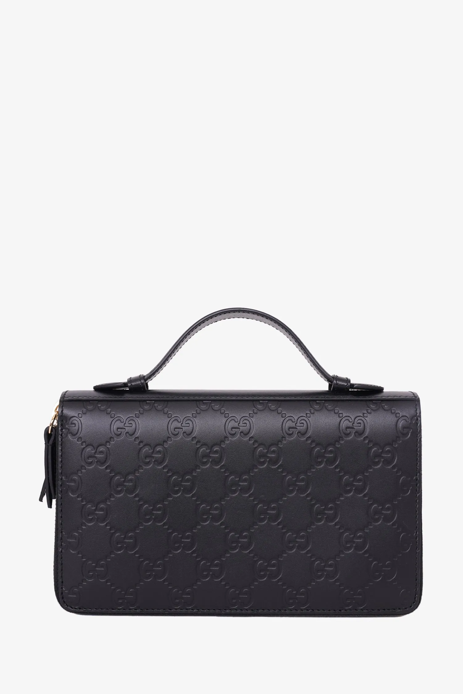 Gucci Black Monogram Leather ‘Guccissima' Travel Document Case