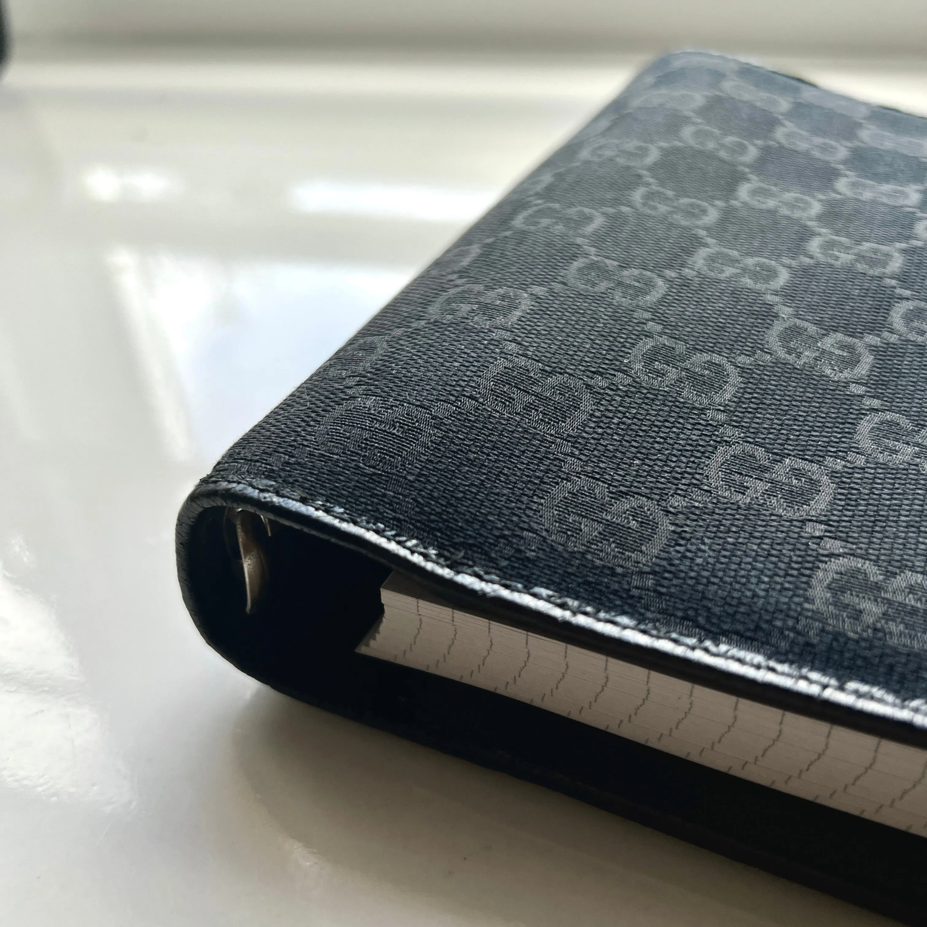 Gucci Black Monogram MM Agenda