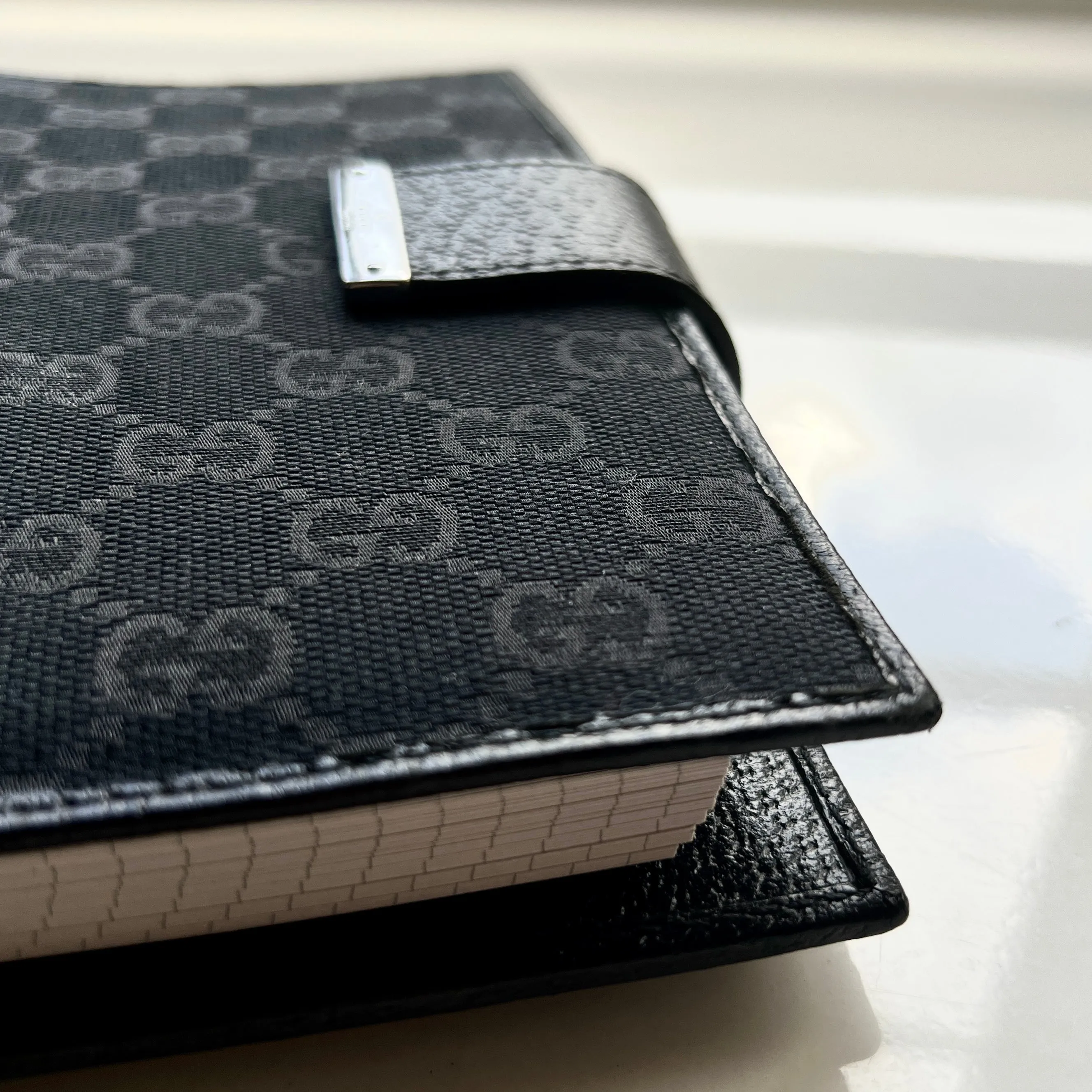 Gucci Black Monogram MM Agenda