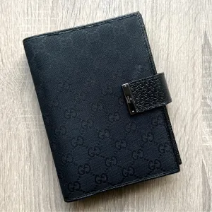 Gucci Black Monogram MM Agenda