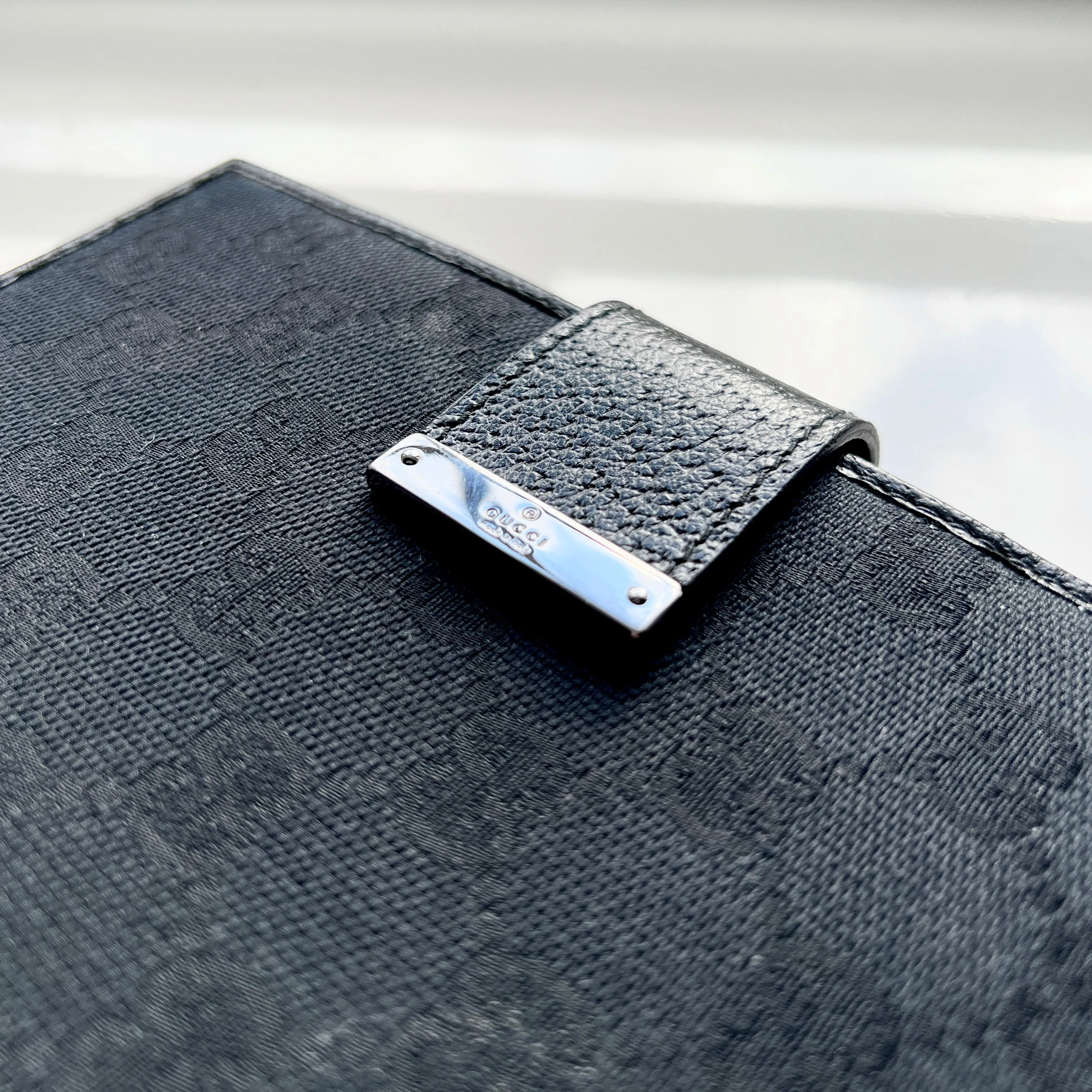Gucci Black Monogram MM Agenda