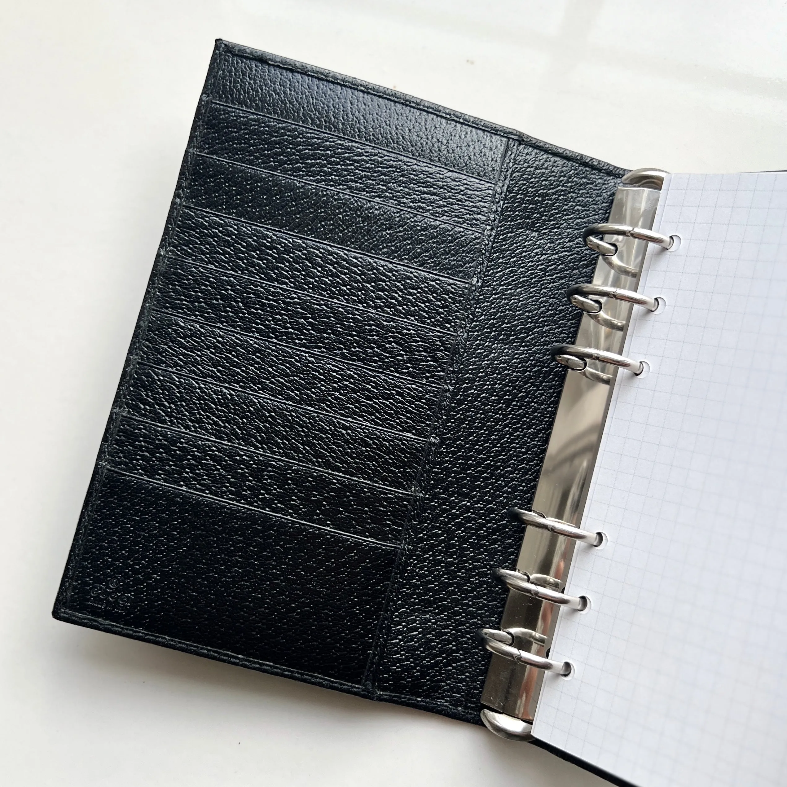 Gucci Black Monogram MM Agenda