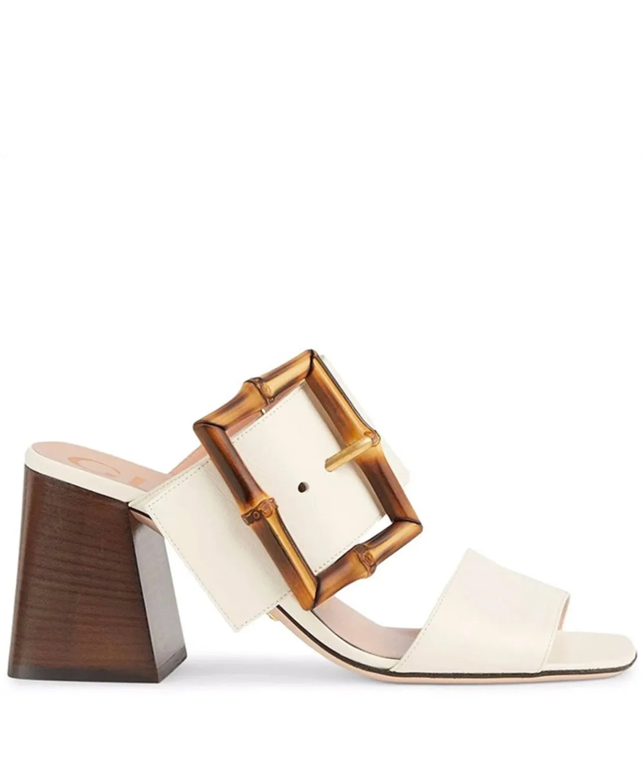 GUCCI 
June Slide Sandal - Mystic White