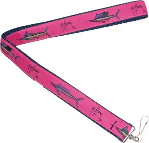 Guy Harvey Nautical Lanyard Swivel Hook Badge ID Holder (Pink Marlin)