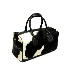 hair on skin leather bag, Genuine Cow Leather Duffel Travel Bag with Natural Hair on, Cowhide Leather Duffle Bag, Natural cow skin