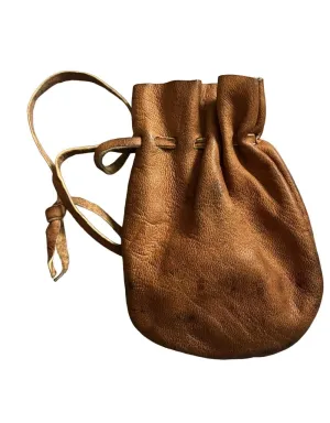 handmade Hand-stitched leather pouch Authentic leather medieval bag Medieval coin pouch SCA leather bag LARP leather pouch