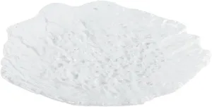 Handmade Ice Dew Glass Plate, Household Fruit Snack Plate - 9.5 inches - Transparent Large