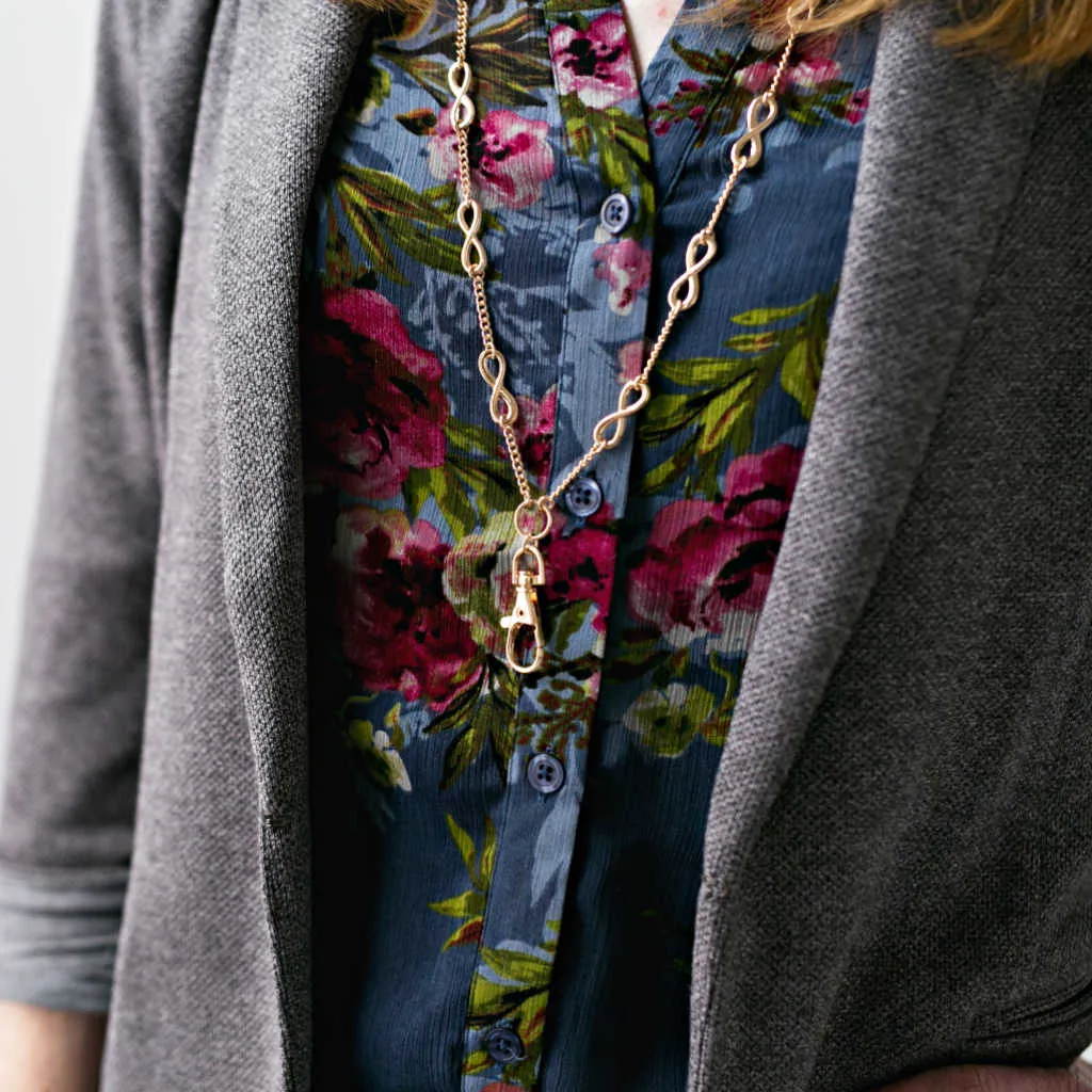 Hannah Infinity Lanyard Necklace (Gold)