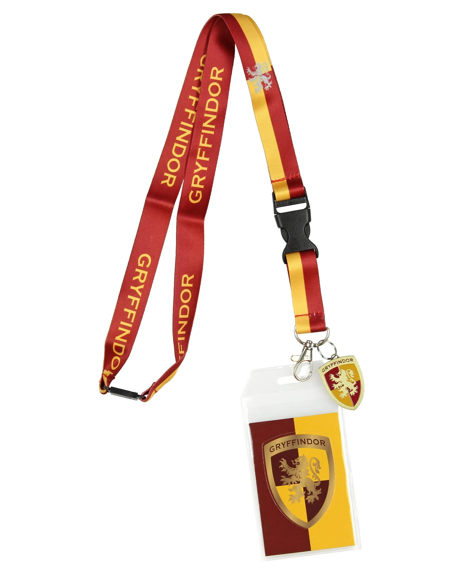 Harry Potter Gryffindor Lanyard With 3D Metal Charm ID Card Holder And Sticker